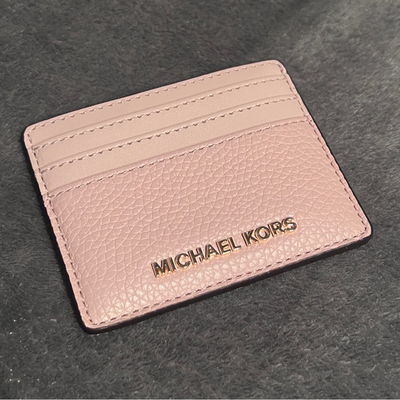 NWT MICHAEL KORS JET SET TRAVEL CARD HOLDER IN POWDER BLUSH - Picture 2 of 8